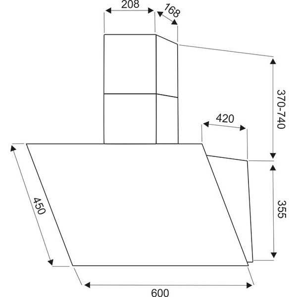 Вытяжка DACH DIANA 60 black