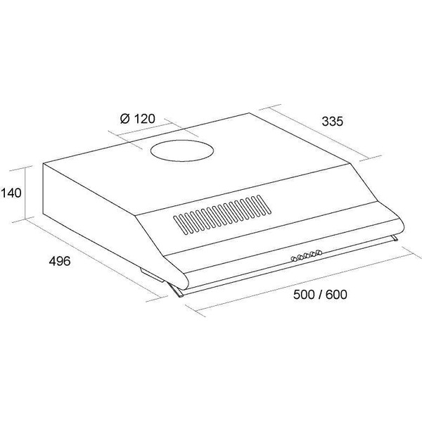 Вытяжка кухонная PYRAMIDA WH 60 WH