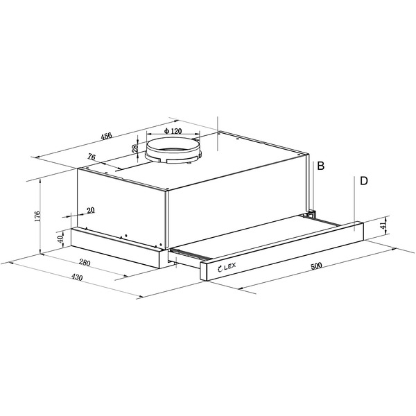 Кухонная вытяжка LEX HOGAN 500 (белый)