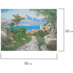 Картина стразами (алмазная мозаика) ОСТРОВ СОКРОВИЩ «Город у моря» 663870