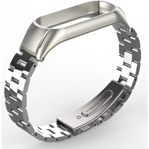 Ремешок Bingo Stainless для Xiaomi Mi Band 3/4 Серебристый