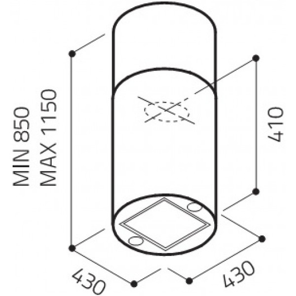 Вытяжка ELICA TUBE ISLAND IX/A/43