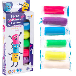 Набор для детской лепки GENIO KIDS-ART «Тесто-пластилин 6 цветов» TA1090
