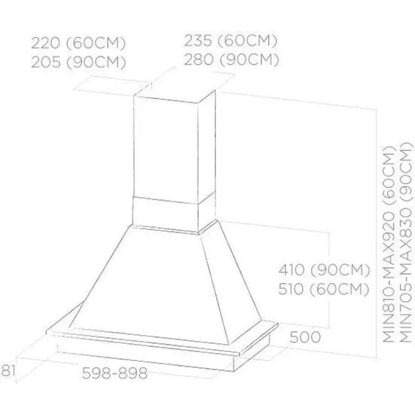 Вытяжка ELICA DAISY WH/A/60 T.GREZZO
