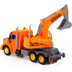 Автомобиль-экскаватор Полесье 86457 Профи (оранжевый)