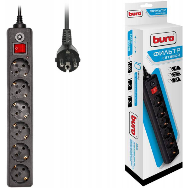 Сетевой фильтр Buro 600SH-1.8-B