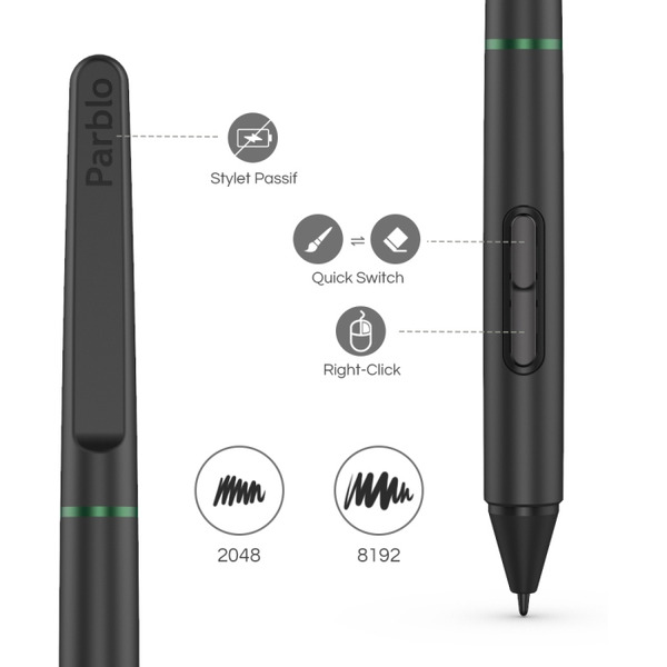 Графический планшет Parblo Ninos S (черный)