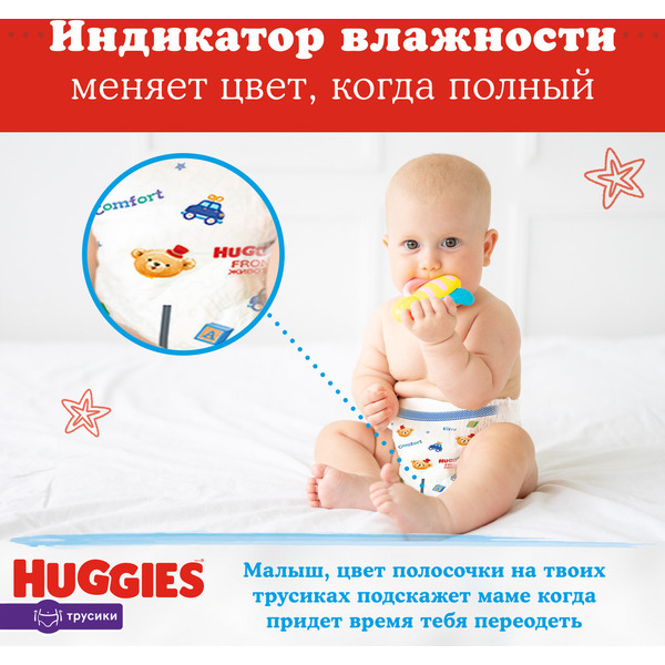 Детские одноразовые трусики-подгузники Huggies ULTRA COMFORT Box 3 Boy (6-11кг) 116шт.