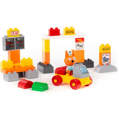 Конструктор Полесье Макси. Три кота. Коржик на автогонках 31284