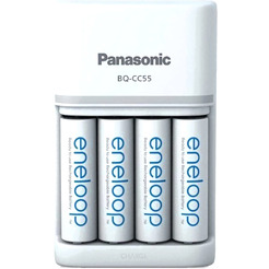 Аккумулятор с зарядным устройством Panasonic Eneloop BQ-CC55/4xBK-3MCDE Smart&Quick (K-KJ55MCD40E)