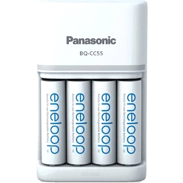Аккумулятор с зарядным устройством Panasonic Eneloop BQ-CC55/4xBK-3MCDE Smart&Quick (K-KJ55MCD40E)