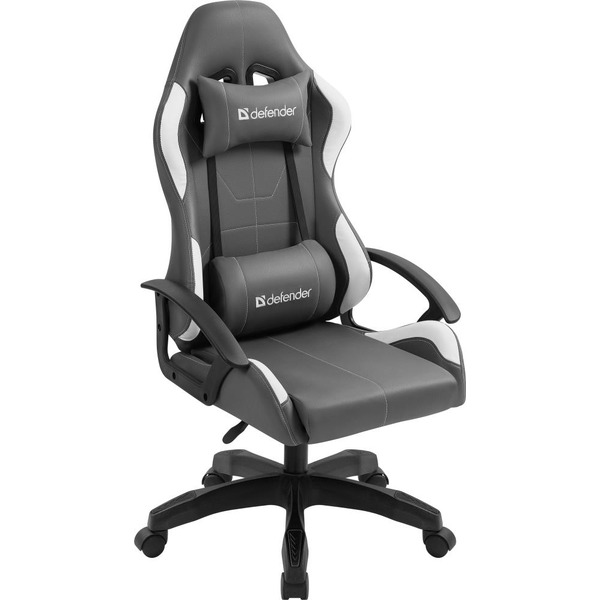 Игровое кресло DEFENDER Chromos Серый/Белый (64675)