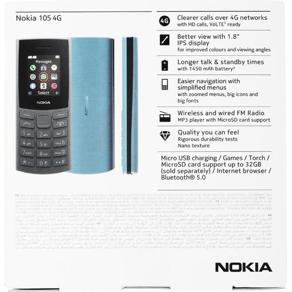 Мобильный телефон NOKIA 105 4G TA-1551 (древесный уголь)
