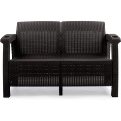 Садовый диван Альтернатива Ротанг-плюс М8837 (мокко)