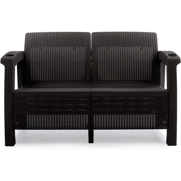 Садовый диван Альтернатива Ротанг-плюс М8837 (мокко)