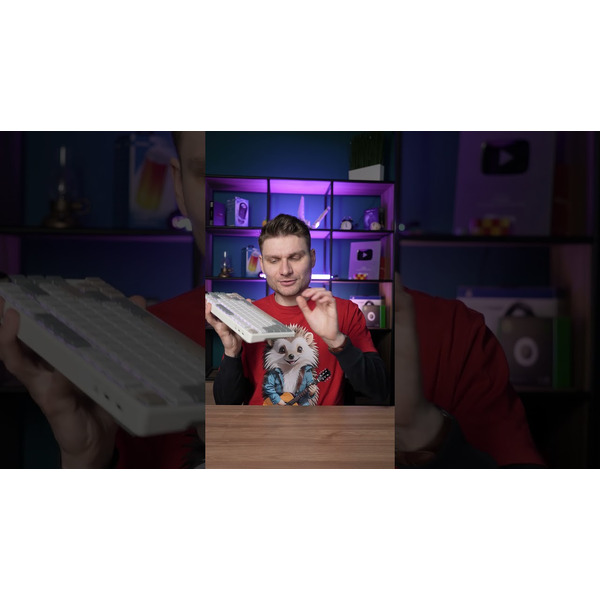 Клавиатура механическая Royal Kludge N80 Red switch RK Pearly Dawn