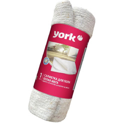 Салфетка для пола хлопковая белая в рулоне YORK МЕГА 022300 260г/м2 (80х100 см)