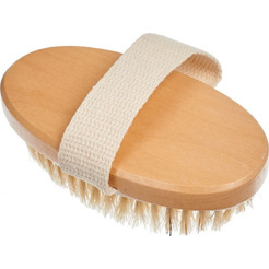 Щётка для сухого массажа из чайного дерева с щетиной кабана с ремешком BRADEX KZ 0952