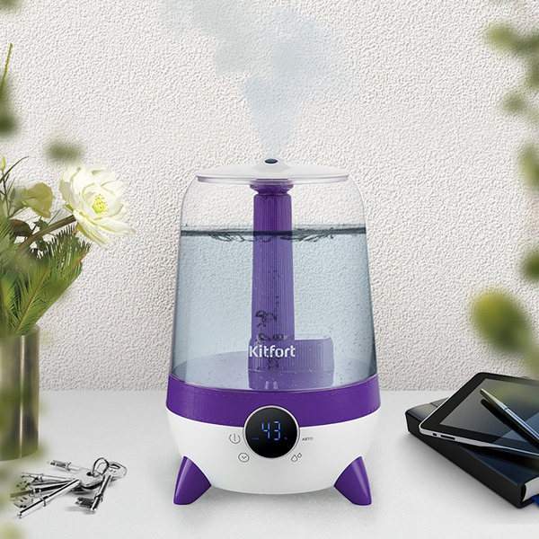 Увлажнитель воздуха Kitfort KT-2829-1 (белый/фиолетовый)