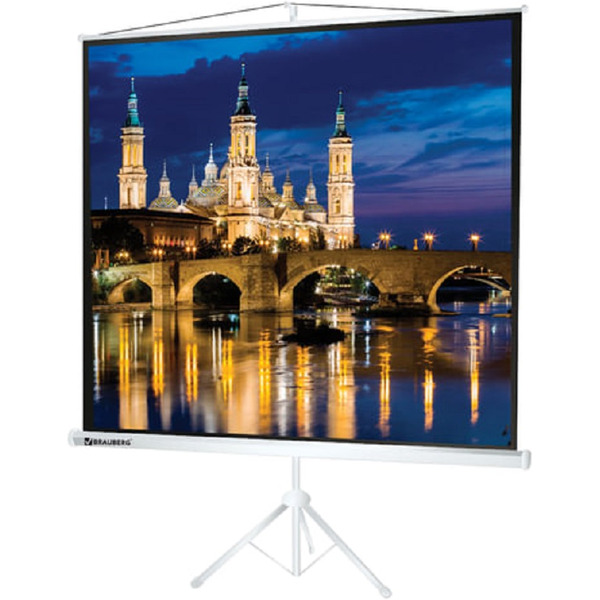 Экран проекционный на треноге BRAUBERG TRIPOD (200х200см), матовый