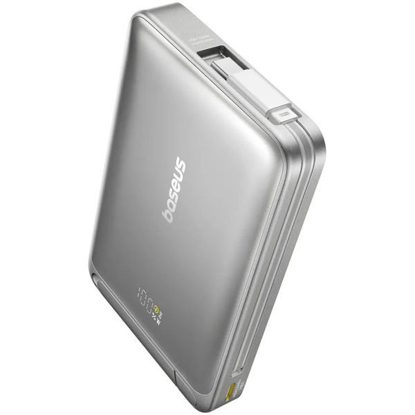 Внешний аккумулятор Baseus Nomos Qi2 Magnetic Power Bank 10000mAh (серебристый)