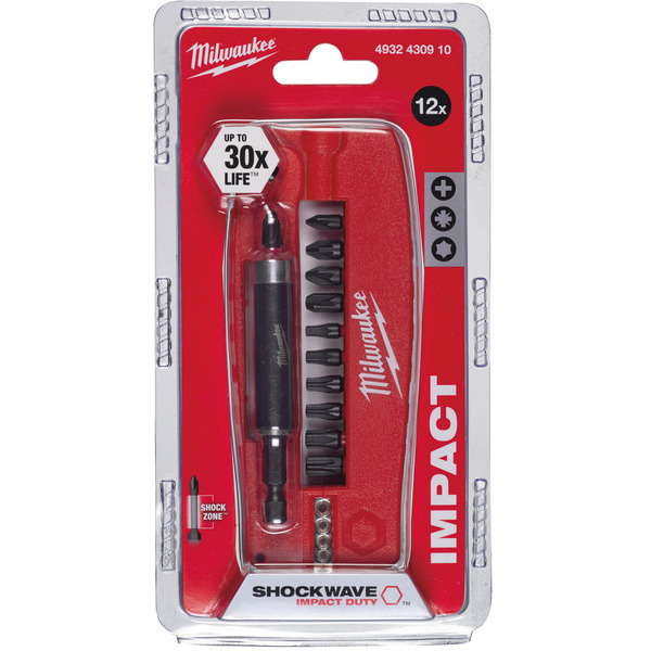 Набор бит для шуруповерта MILWAUKEE Shockwave Impact Duty 12шт (4932430910)