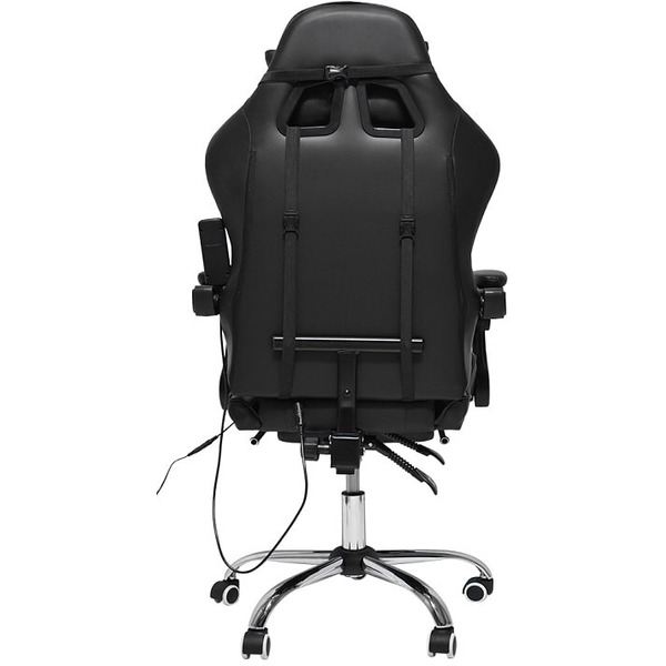 Игровое кресло Calviano AVANTI Ultimato total black (с подножкой, вибромассажное)