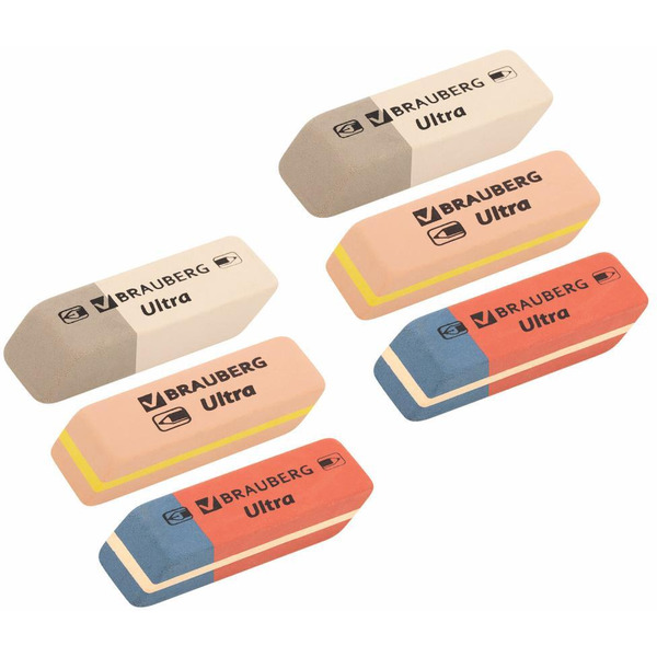 Ластики BRAUBERG 229602 (6 шт)