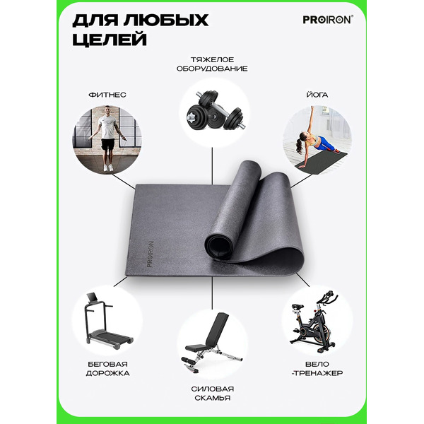 Коврик спортивный для фитнесса и тренажеров PROIRON КС1260