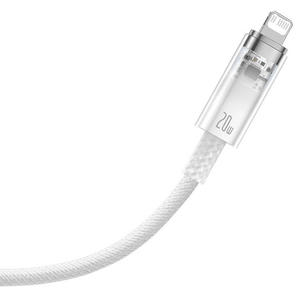 Кабель Baseus Explorer Series Fast Charging Cable with Smart Temperature Control 20W USB Type-C - Lightning (2 м, белый)
