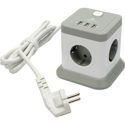 Сетевой фильтр CABLEXPERT TWR-4-U3-W-3