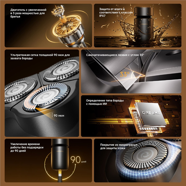 Электробритва Dreame S7 AS01A (черный)