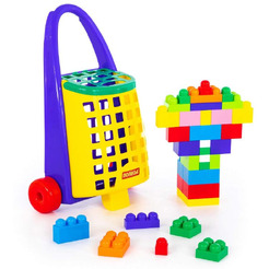 Конструктор Полесье 44365 Забавная тележка и конструктор Великан