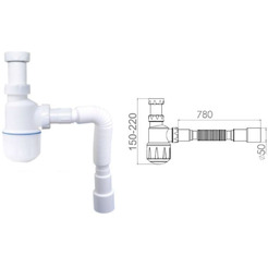 Сифон для умывальника без выпуска AV Engineering AVE129748