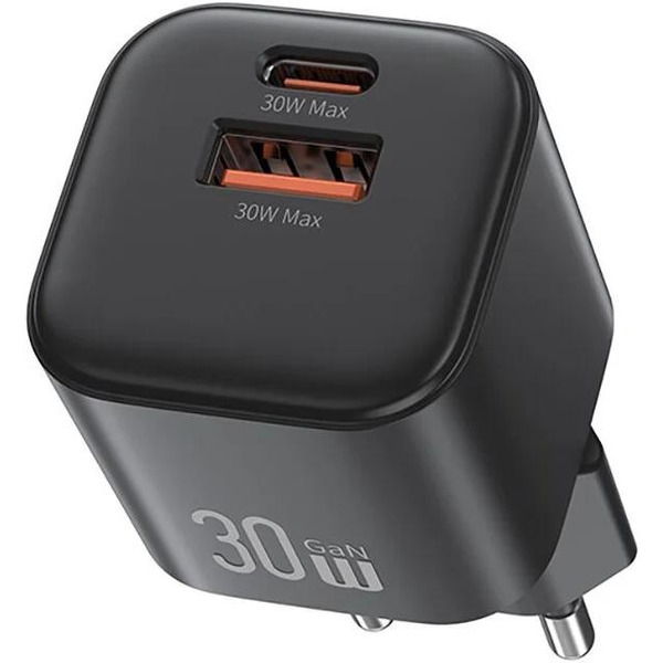 Сетевое зарядное Usams CC263 30W GaN (черный)
