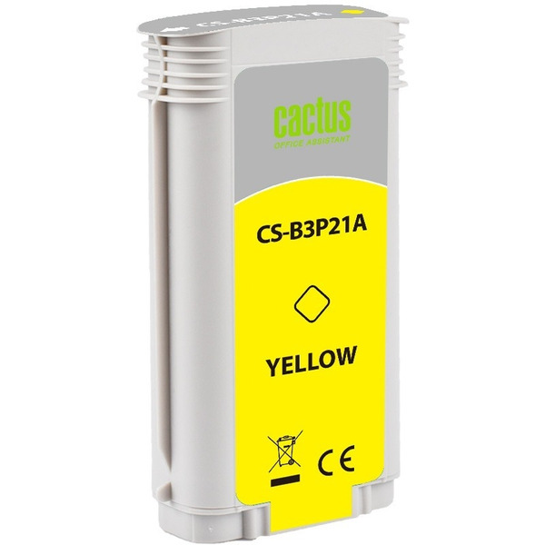 Картридж струйный Cactus CS-B3P21A №727 желтый (130мл) для HP DJ T920/T1500/T2530