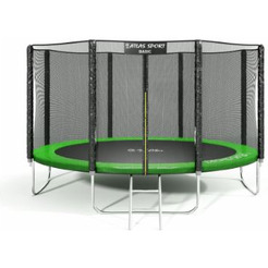 Батут пружинный ATLAS SPORT 12ft-4 Basic green (с защитной сеткой и лестницей)