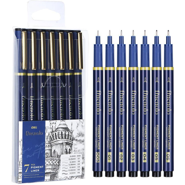 Набор ручек капиллярных DELI Q909