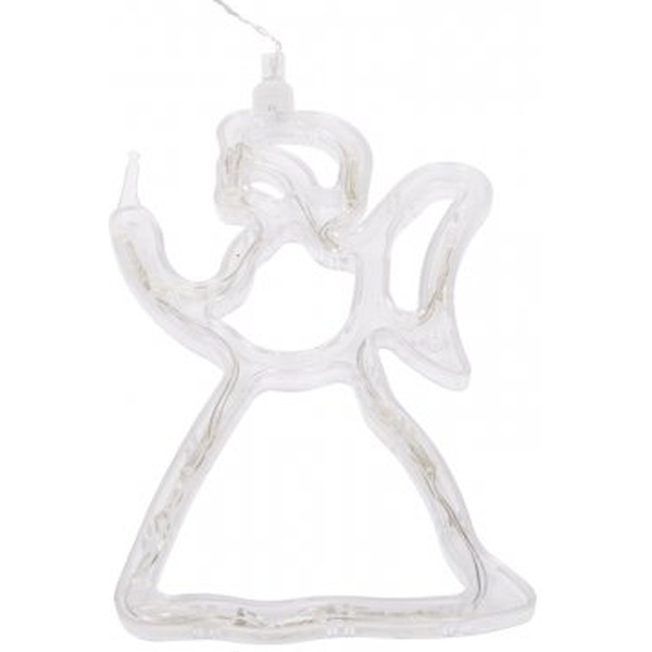 Фигура светодиодная NEON-NIGHT 501-015 "Ангелок" на присоске с подвесом, ТЕПЛЫЙ БЕЛЫЙ