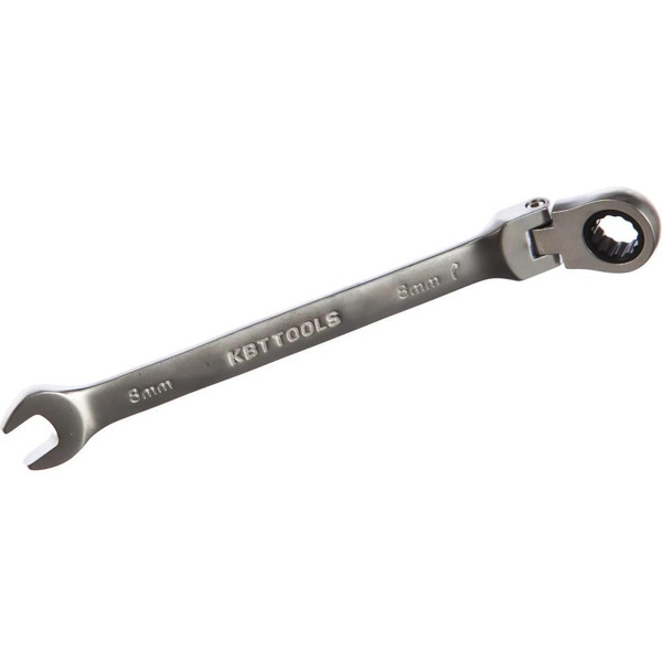 Ключ KBT Professional комбинированный трещоточный с шарниром 8 мм