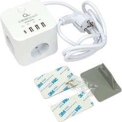 Сетевой фильтр Cablexpert Сетевой фильтр Gembird/Cablexpert CUBE-3-CU3-W-1.5