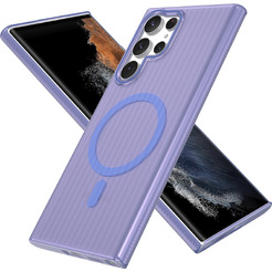 Задняя накладка CASE Translucent Strip Samsung Galaxy S22 Ultra, синий