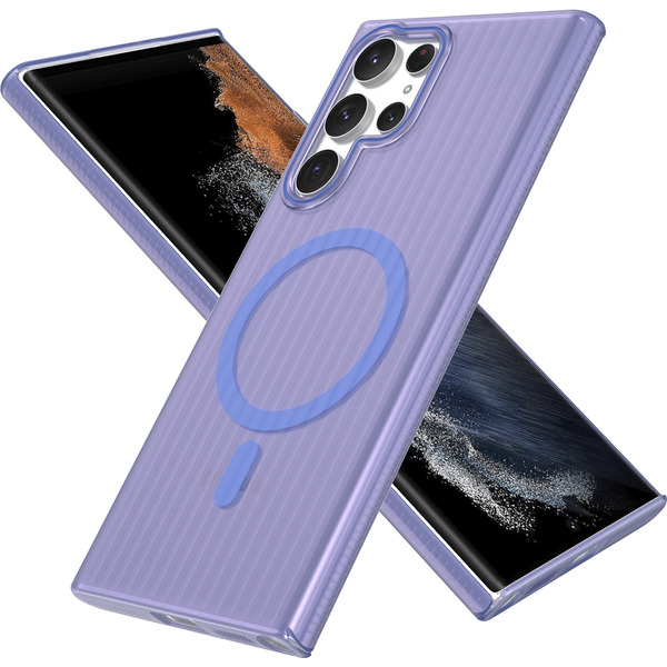 Задняя накладка CASE Translucent Strip Samsung Galaxy S22 Ultra, синий