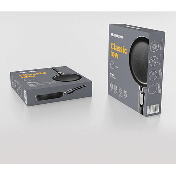 Сковорода низкая REDMOND Black PF5507