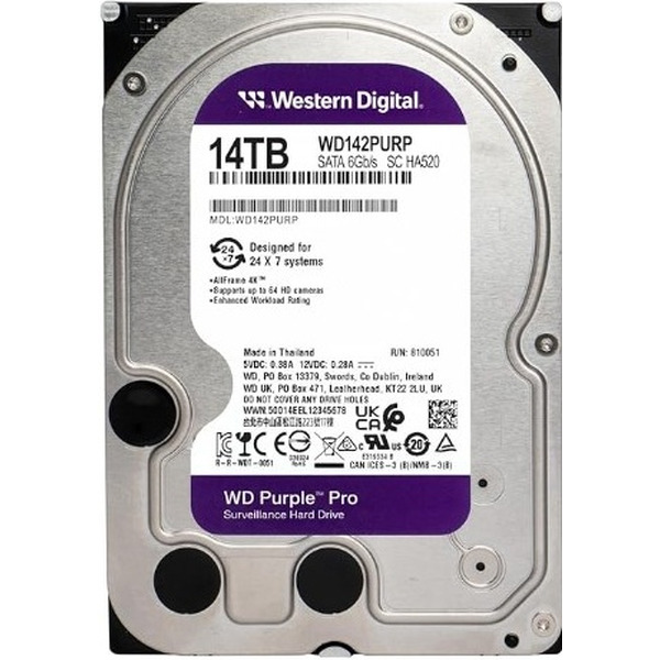 Жесткий диск WD Purple Pro Surveillance 14TB WD142PURP