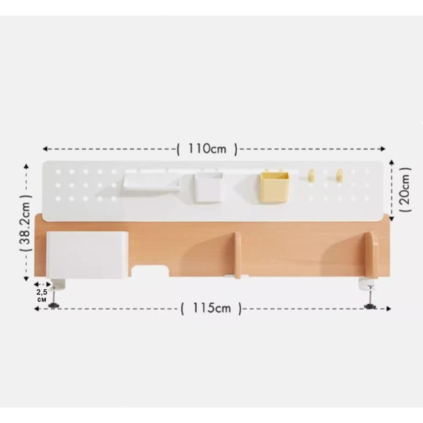 Полка с подставкой для книг Ergosmart Wooden Space