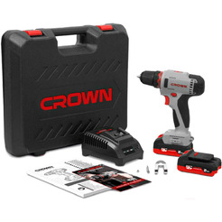 Аккумуляторный шуруповерт Crown CT21081H-2 BMC (c 2-мя АКБ, кейс)