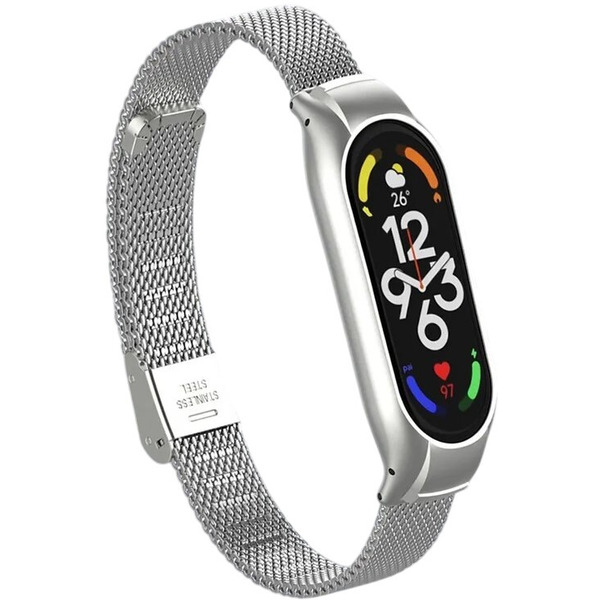 Ремешок Bingo Stainless Grid для XIAOMI Mi Band 7 (серебристый)