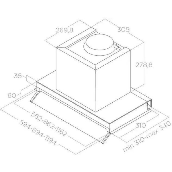 Вытяжка ELICA BOX IN IX/A/120