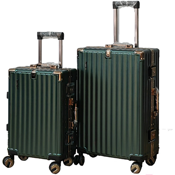Чемодан DoubleW E087# (M, темно-зеленый)